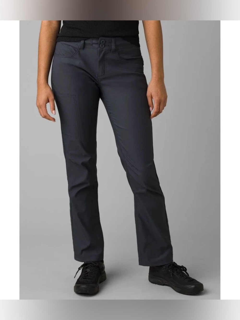 Prana Women's Halle Straight Pants II, dark gray, size 0 short, NWOT